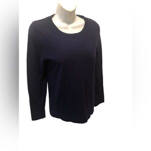 J. Crew Wool Blend Teddie Sweater Sz. XS Crewneck Navy Blue Lightweight Academia